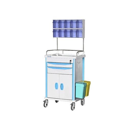 Medizinischer Wagen - MK-P09 - Zhangjiagang Medi Medical Equipment - für Anästhesie / Medikamenten / Edelstahl