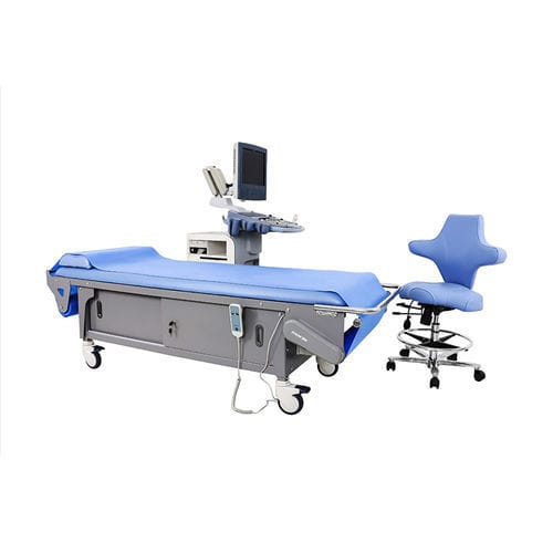 Untersuchungsliege für Ultraschalluntersuchungen - YA-EC-U01 - Zhangjiagang Medi Medical Equipment - elektrisch / höhenverstellbar / mit Stauraum