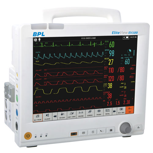 Kompakter Patientenmonitor - ELITEVIEW EV100 - BPL Medical Technologies - auf Rollen / EKG / RESP