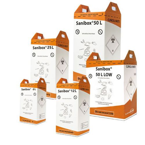 Behälter für Abfallprodukte - SANIBOX® orange - Daniels Healthcare - Umschlag / Karton / sicher