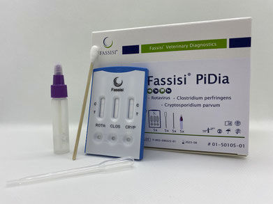 Schnelltest für Diarrhoe - PIDIA - Fassisi, Gesellschaft für Veterinärdiagnostik und Umweltanalysen mbH - Störfestigkeit / Rotaviren / Clostridium perfringens