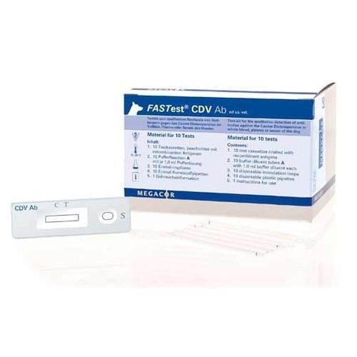 Schnelltest für Staupe - FASTest® CDV Ab - MEGACOR Diagnostik - für Veterinärmedizin / Störfestigkeit / für Hunde