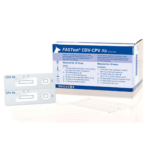 Schnelltest für Staupe - FASTest® CDV-CPV Ab - MEGACOR Diagnostik - für Veterinärmedizin / für Hunde / für Antikörper