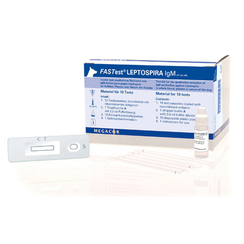 Schnelltest für Leptospirose - FASTest® LEPTOSPIRA - MEGACOR Diagnostik - Störfestigkeit / für Hunde / IgM