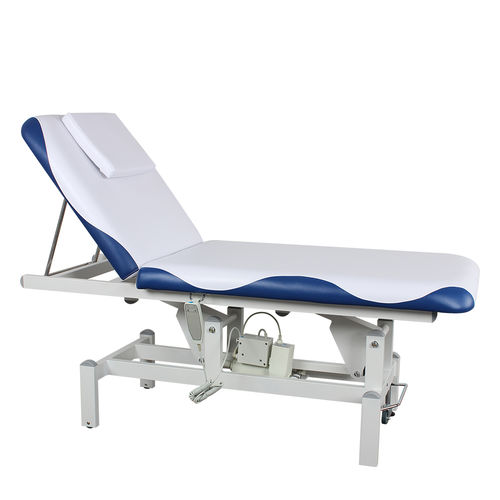 Elektrische Massageliege - DP-8230 - Guangdong Dongpin Beauty & Medical Technology - auf Rollen / mit Kopfstütze / mit höhenverstellbarer Rückenlehne