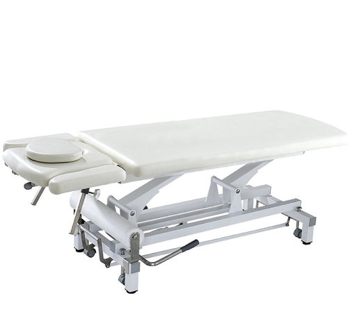 Hydraulische Massageliege - DP-H507 - Guangdong Dongpin Beauty & Medical Technology - mit Kopfstütze / mit höhenverstellbarer Rückenlehne / zweiteilig