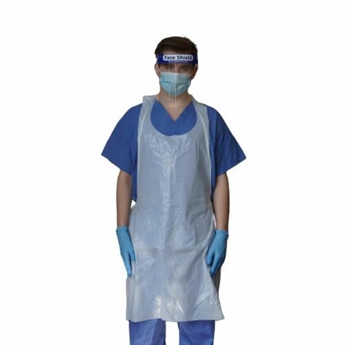 Medizinische Schürze / unisex - SP609 - Toffeln - aus Polyethylen / unsteril / weiß