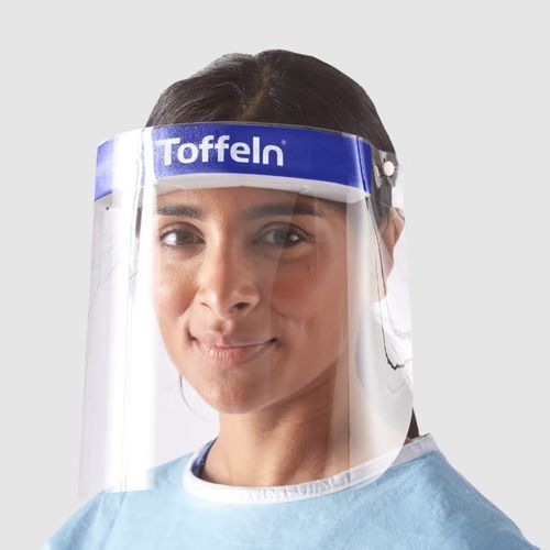 Gesichtsschild ohne Latex - Premium - Toffeln - Vollgesicht / unisex / 100er-Packung
