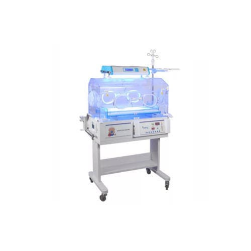 Neugeboreneninkubator auf Rollen - HFBIN-3000B - Shanghai Huifeng Medical Instrument - mit Waage / mit 4 Fenstern für Zugang zum Baby