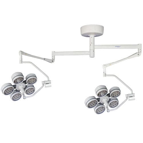 Deckenmontierte OP-Leuchte - YD02-LED5+5 - Shanghai Huifeng Medical Instrument - LED / Halogen / mit 2 Armen