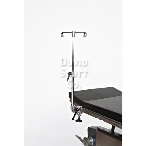 Infusionsständer / 2 Haken - DSC-216 - David Scott Company - teleskopisch / Edelstahl / für OP-Tisch