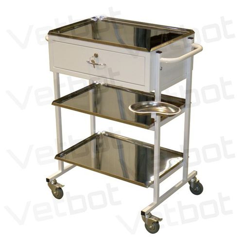 Wagen für Tierarztpraxis - SP-02-9-R - Vetbot - für Instrumente / Edelstahl / 1 Schublade