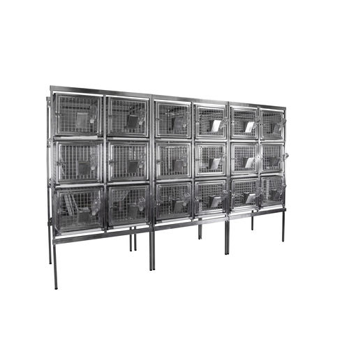 Tierkäfig für Kaninchen - CL-1231 3х5 - Vetbot - modular / Edelstahl / Polypropylen