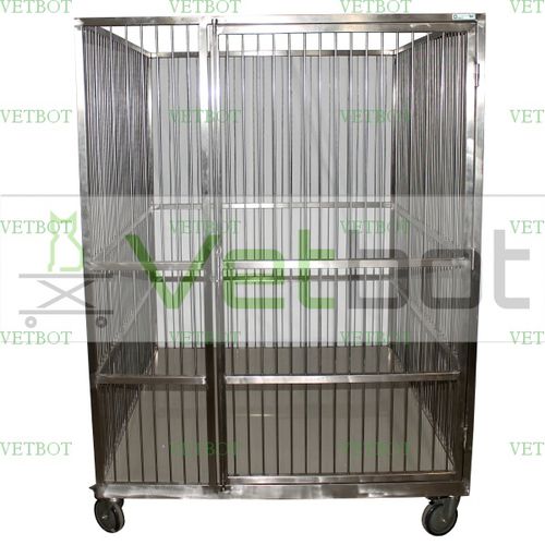 Modularer Tierkäfig - 80354 - Vetbot - auf Rollen / Edelstahl