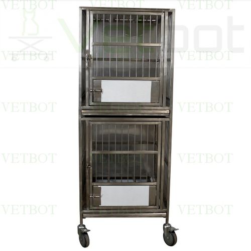 Tierkäfig für Hunde - CL-1237 - Vetbot - modular / 2 Abteile / auf Rollen