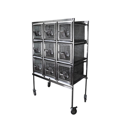 Tierkäfig für Kaninchen - VETBOT CL-1231.3  - Vetbot - modular / 9 Abteile / Edelstahl