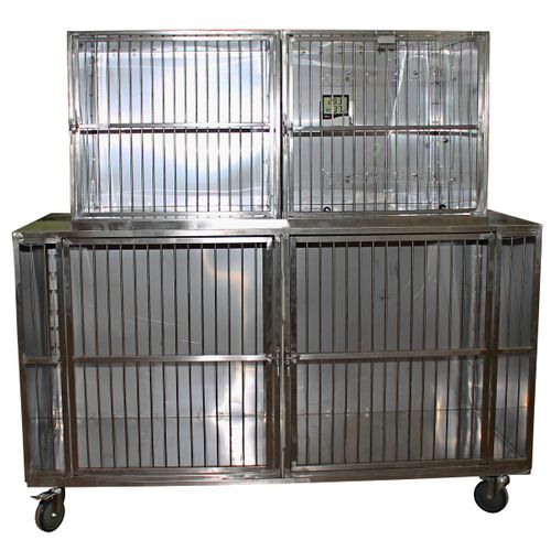 Modularer Tierkäfig - 80520 - Vetbot - 4 Abteile / Edelstahl