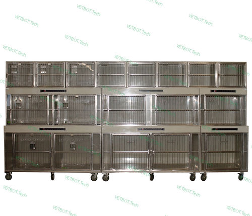 Modularer Tierkäfig - 80546 - Vetbot - Polypropylen / mit Laufrad / 5 Module