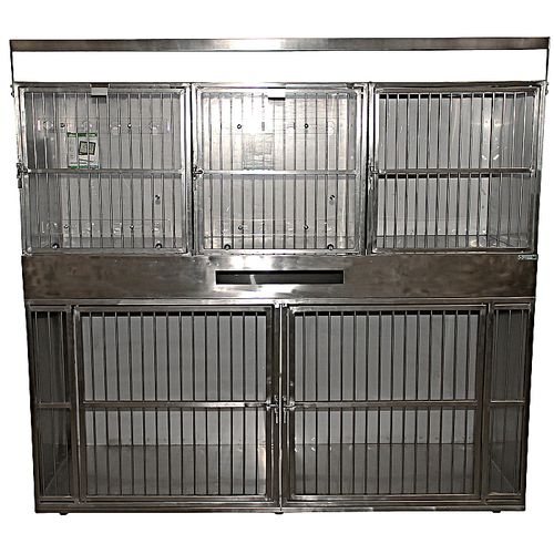 Modularer Tierkäfig - 80391 - Vetbot - 5 Abteile / Edelstahl