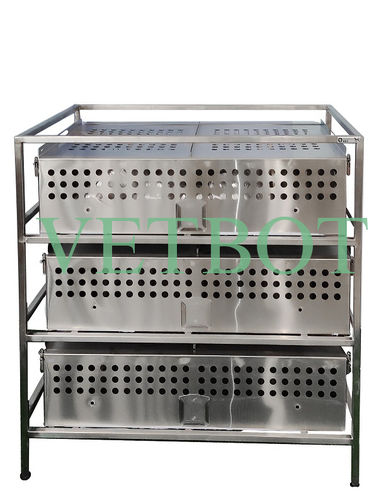 Tierkäfig für Meerschweinchen - CL-2006 - Vetbot - modular / Edelstahl
