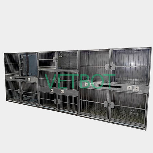 Modularer Tierkäfig - №80596 - Vetbot - Edelstahl