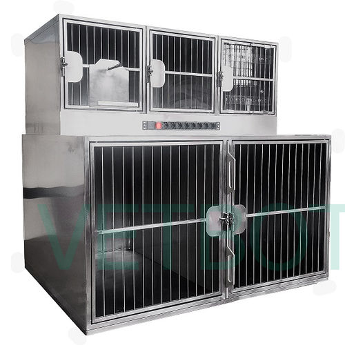 Tierkäfig für Katzen - №80601 - Vetbot - für Hunde / modular / Edelstahl