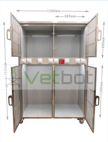 Tierkäfig für Katzen - VST-02  - Vetbot - für Hunde / modular / Edelstahl