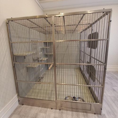 Tierkäfig für Primaten - Vetbot - modular / Edelstahl / Polypropylen