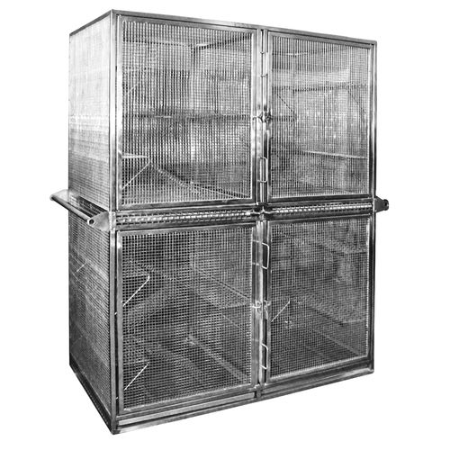Tierkäfig für Tierversuche / für präklinische Forschung - 2002CL - Vetbot - für Frettchen / 4 Abteile / auf Rollen