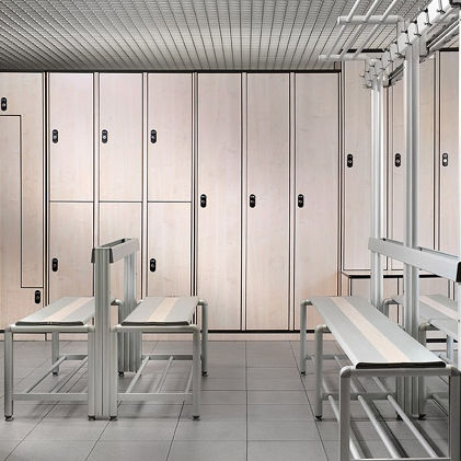 Bank für Wartezimmer - "LIGHT" SERIES - Patentverwag Italia Srl - für Krankenhausgarderobe / modular / für mehrere Personen