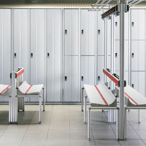 Bank für Wartezimmer - AD/1/S - AD/2/S  - Patentverwag Italia Srl - für Krankenhausgarderobe / modular / für mehrere Personen