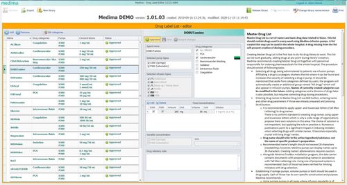 Medizinisches Software-Modul - Label Editor - Medima - für Infusionspumpen / webbasiert