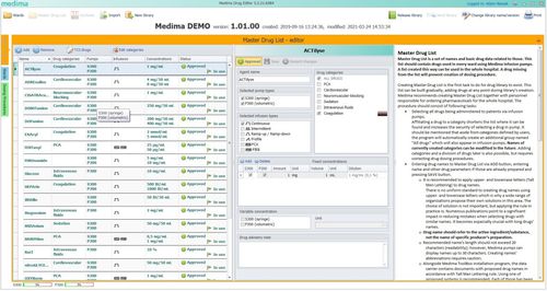 Medizinische Software - User ToolBox  - Medima - für Infusionspumpen / webbasiert