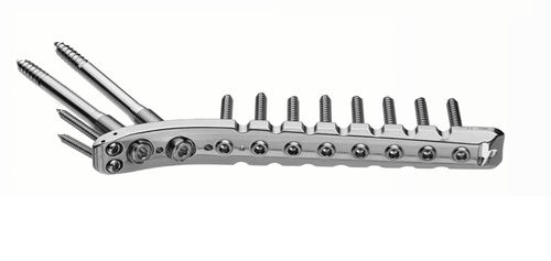 Kompressionsplatte für Oberschenkelknochen - ACONDA - Spinamer Health Products - proximal / mit Verriegelung / Metall