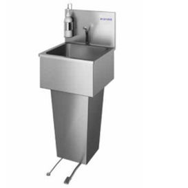 Medizinischer Spüle - CS1  - CIROLDI SPA - 1 Station / Edelstahl / pedalbetrieben