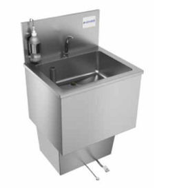 Spüle / 1 Station - CS8 - CIROLDI SPA - Edelstahl / pedalbetrieben