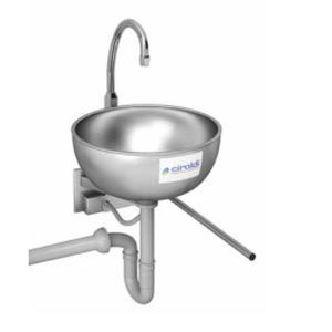 Spüle / 1 Station - CS92 EXPO  - CIROLDI SPA - Edelstahl / mit Kniebedienung