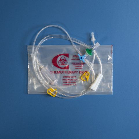 Intravenöses Infusionsset für die Veterinärmedizin - Tecnoline - Chemotherapie / mit Absperrhahn / mit Tropfkammer