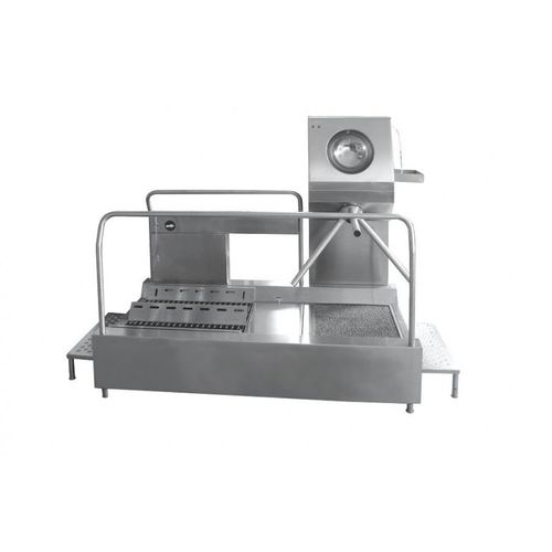 Reinigungsstation für Stiefel - YIBTECH YSH FTE 180 - Yiber Elektronik - Durchgang / Edelstahl