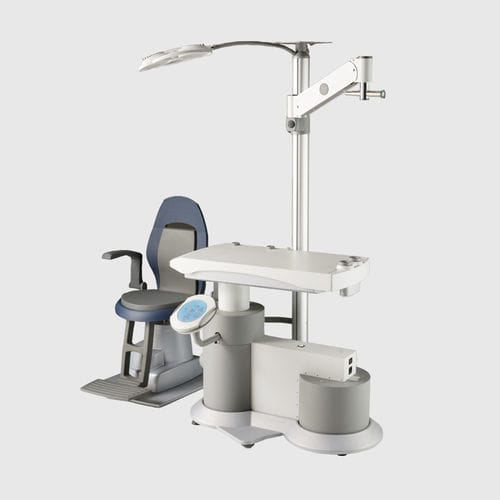 Ophthalmische Arbeitsstation - ONE - Meccanottica Mazza - zur Kontrolle / mit Stuhl / mit Regal