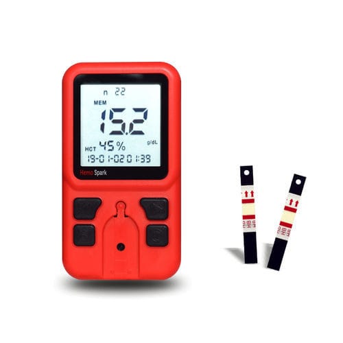 Automatischer Hämoglobin-Analysator - Hemo Spark - Sensa Core Medical Instrumentation Pvt. Ltd. - für klinische Diagnose / tragbar / Reflexionsphotometrie