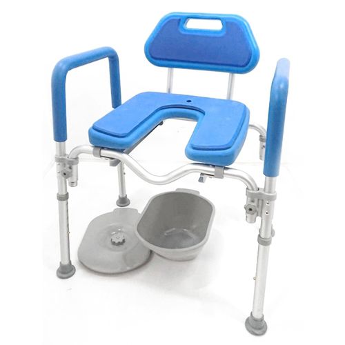 Duschstuhl mit Armlehnen - HT4060B-BL - Forever Young Enterprise - mit Rückenlehne / Toilette / auf Rollen