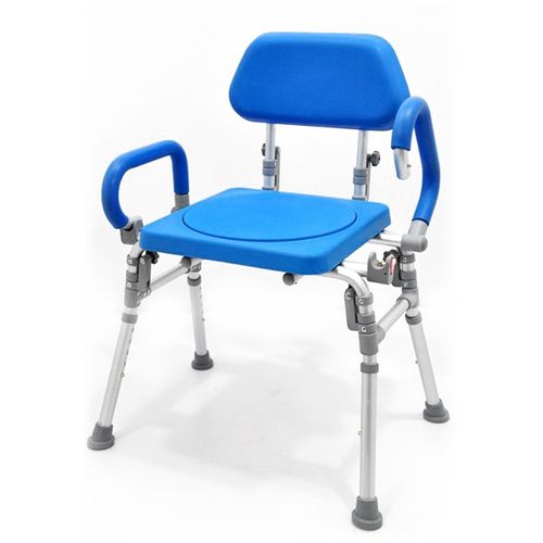 Duschstuhl - HS5180A-BL - Forever Young Enterprise - mit Armlehnen / mit Rückenlehne / rotierend