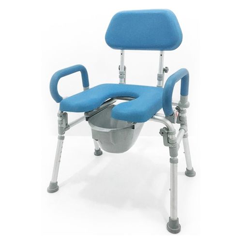 Duschstuhl mit Armlehnen - HS5142-BL - Forever Young Enterprise - Toilette / mit Eimer / mit Rückenlehne