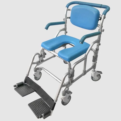 Garderobenstuhl für Übergewichtige - HS6665-BL - Forever Young Enterprise - mit Armlehnen / auf Rollen / mit Fußstütze
