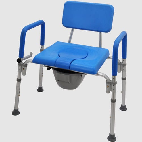 Garderobenstuhl für Übergewichtige - HT4062-BL - Forever Young Enterprise - mit Armlehnen / mit Eimer / höhenverstellbar