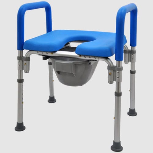 Garderobenstuhl mit Armlehnen - HT3016-BL - Forever Young Enterprise - mit Eimer / ohne Rückenlehne / höhenverstellbar