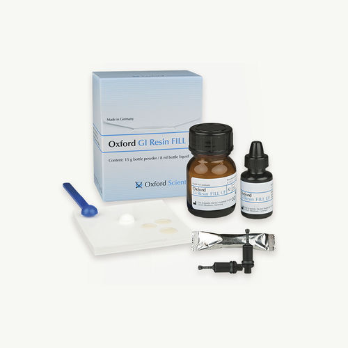 Dentalkleber zur Dentalrestaurierung - GI RESIN FILL UF - First Scientific Dental Materials GmbH - ionomerisches Glas / Harz / flüssig
