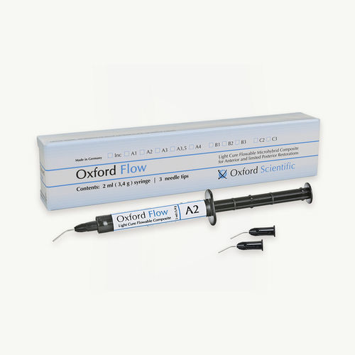 Zahnmedizinisches Material / Flüssigkomposit - FLOW - First Scientific Dental Materials GmbH - Hybridkomposit / zur Dentalrestaurierung