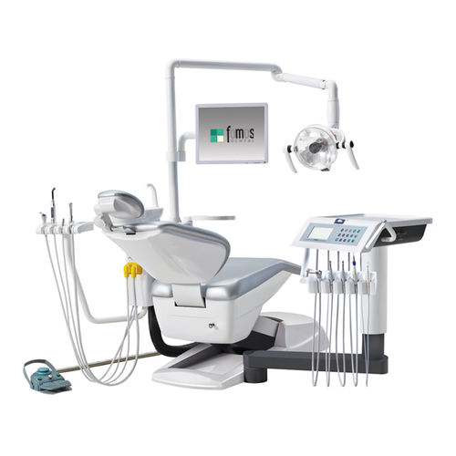 Dentaleinheit mit elektrisch bedientem Stuhl - FODE-X1PLUS  - Fomos Medical Instrument ltd. - mit Monitor / mit Instrumententräger / mit Licht